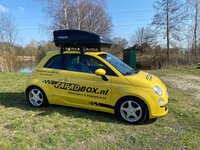Fiat 500 | N23 400 liter | Mat zwart | Model Koral