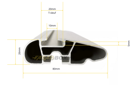 Dakdragers Chevrolet Trax 2013&gt; Beamar 4 110cm aerodynamisch grijs