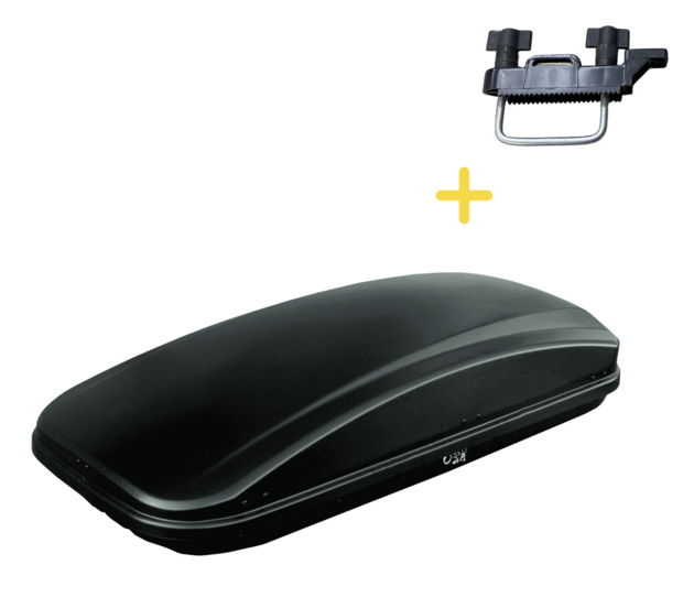 Dakkoffer 430 liter CRUB N18 zwart mat