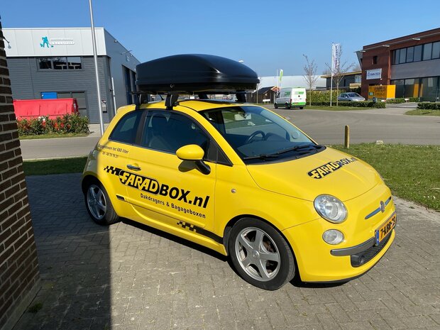 Fiat 500 | N22 340 liter | Mat zwart | Model Dory