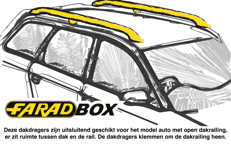 Dakdragers Opel Vectra combi 1994-2004 open dakrailing HX1ALU100