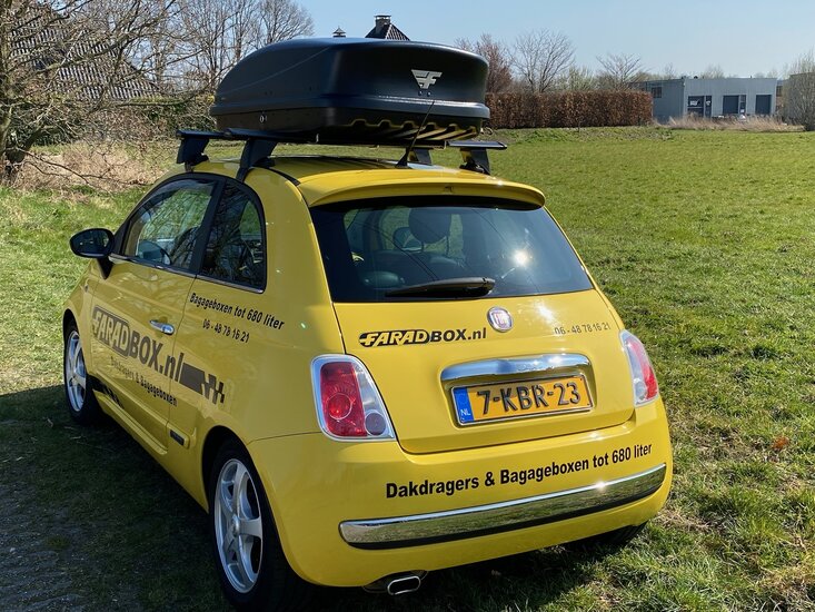 Fiat 500 | N22 340 liter | Mat zwart | Model Dory