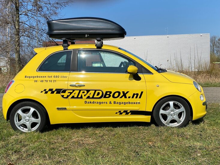 Fiat 500 | N22 340 liter | Mat zwart | Model Dory